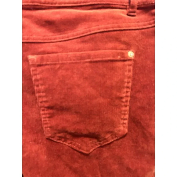 Cato Est.1946 Contemporary Red Brown Burnt Orange Corduroy Pants Size 14 - Picture 7 of 7